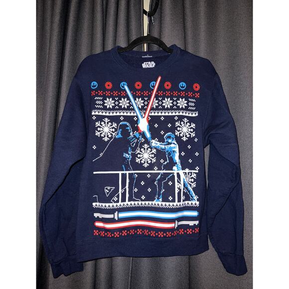 Ugly Christmas Sweater Sweaters - Ugly Christmas Sweater Xmas Sweatshirt Crewneck Size Small Star Wars